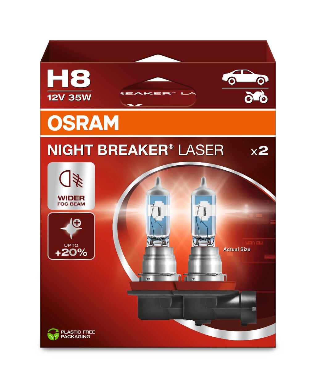 OSRAM NIGHT BREAKER LASER H8 12V DUOBOX ECO